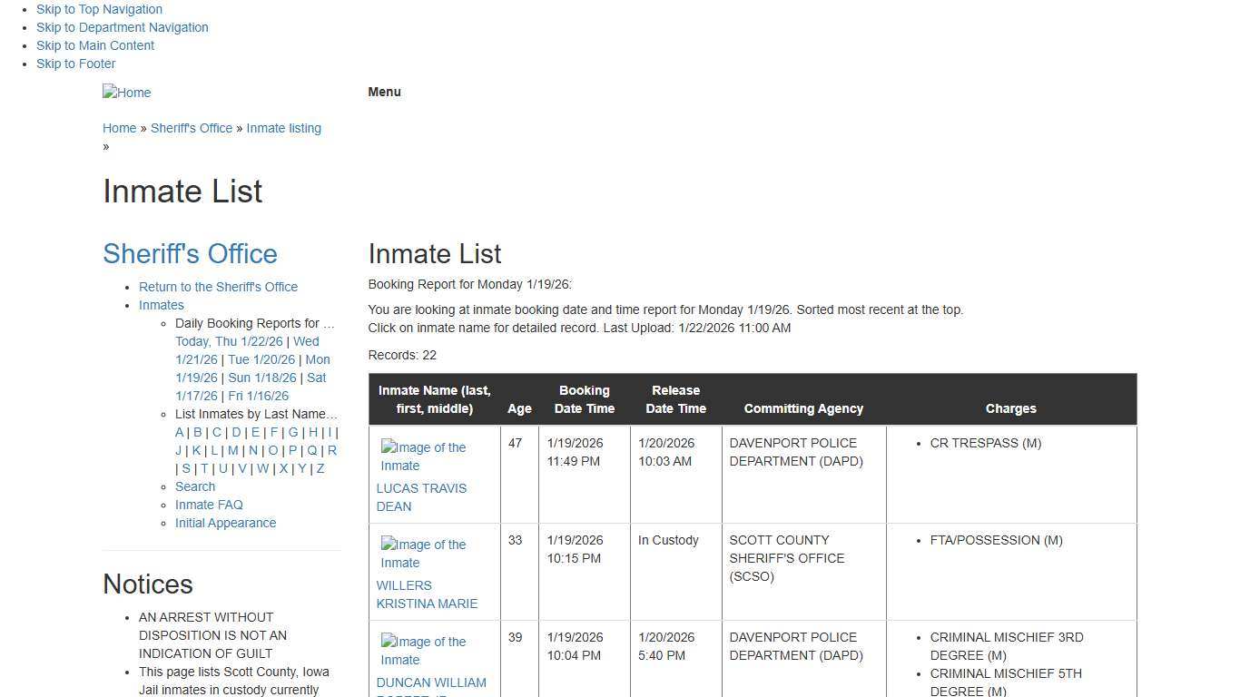 Inmate List